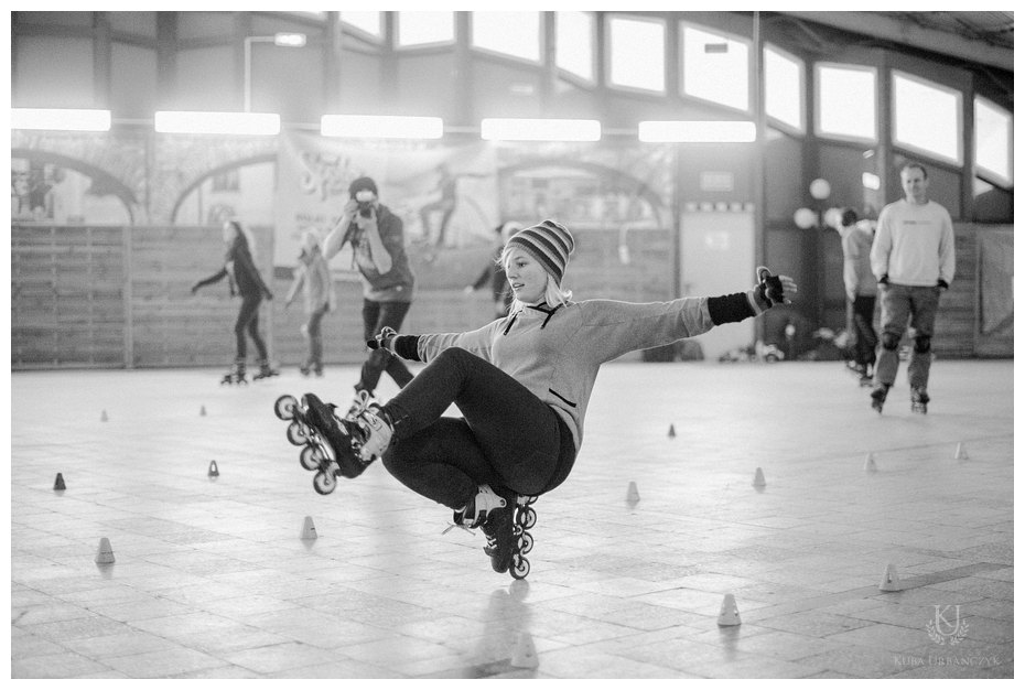 "I love blading" at winter © kubaurbanczyk.pl